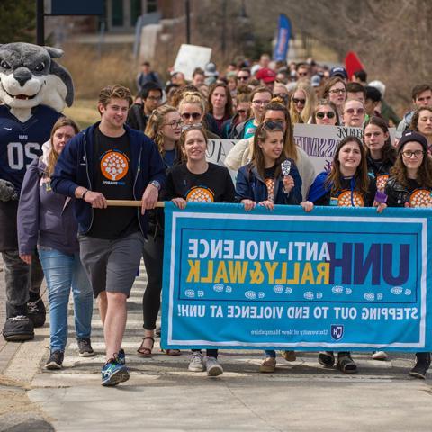 UNH Anti-Violence rally and walk